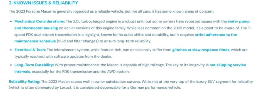 AI analysis of known issues in a VinSpectorAI report