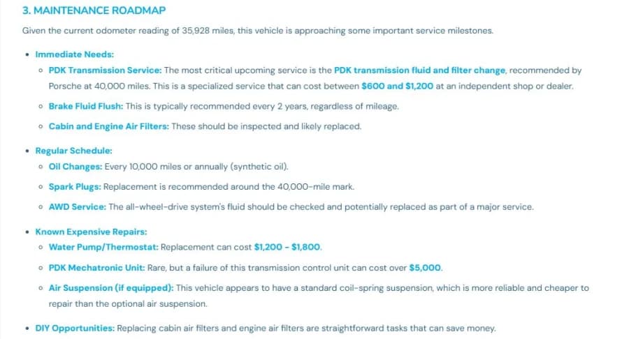 AI maintenance roadmap in a VinSpectorAI report
